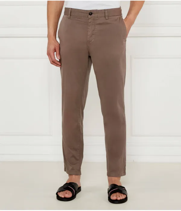 Брюки чинос ds-5 Tapered fit Boss Orange, коричневый — фото 3