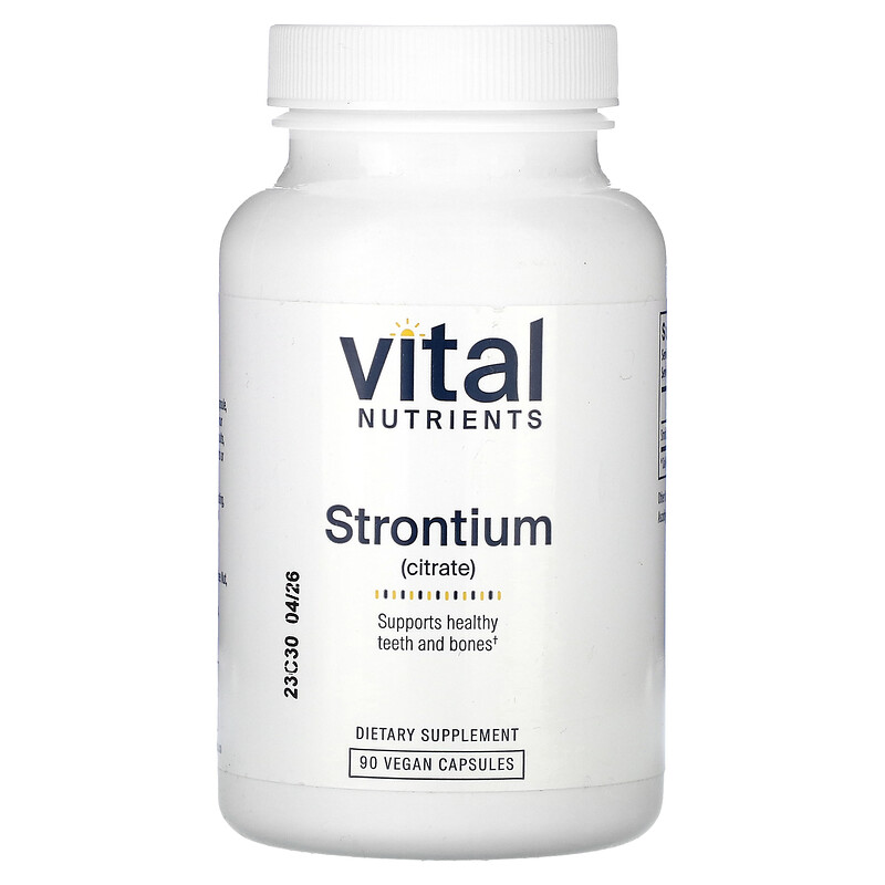 

Vital Nutrients, Цитрат стронция, 227 мг, 90 веганских капсул