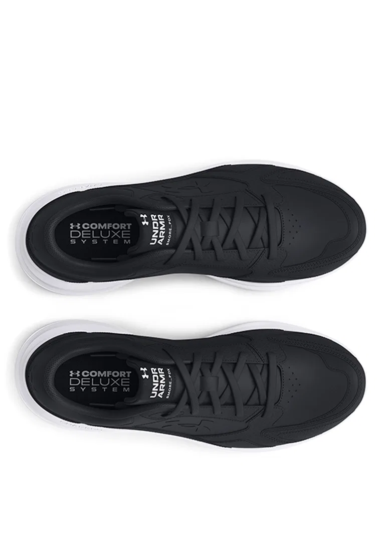 Кроссовки мужские тренировочные, кожаные, Edge Leather Under Armour, белый/черный — фото 4