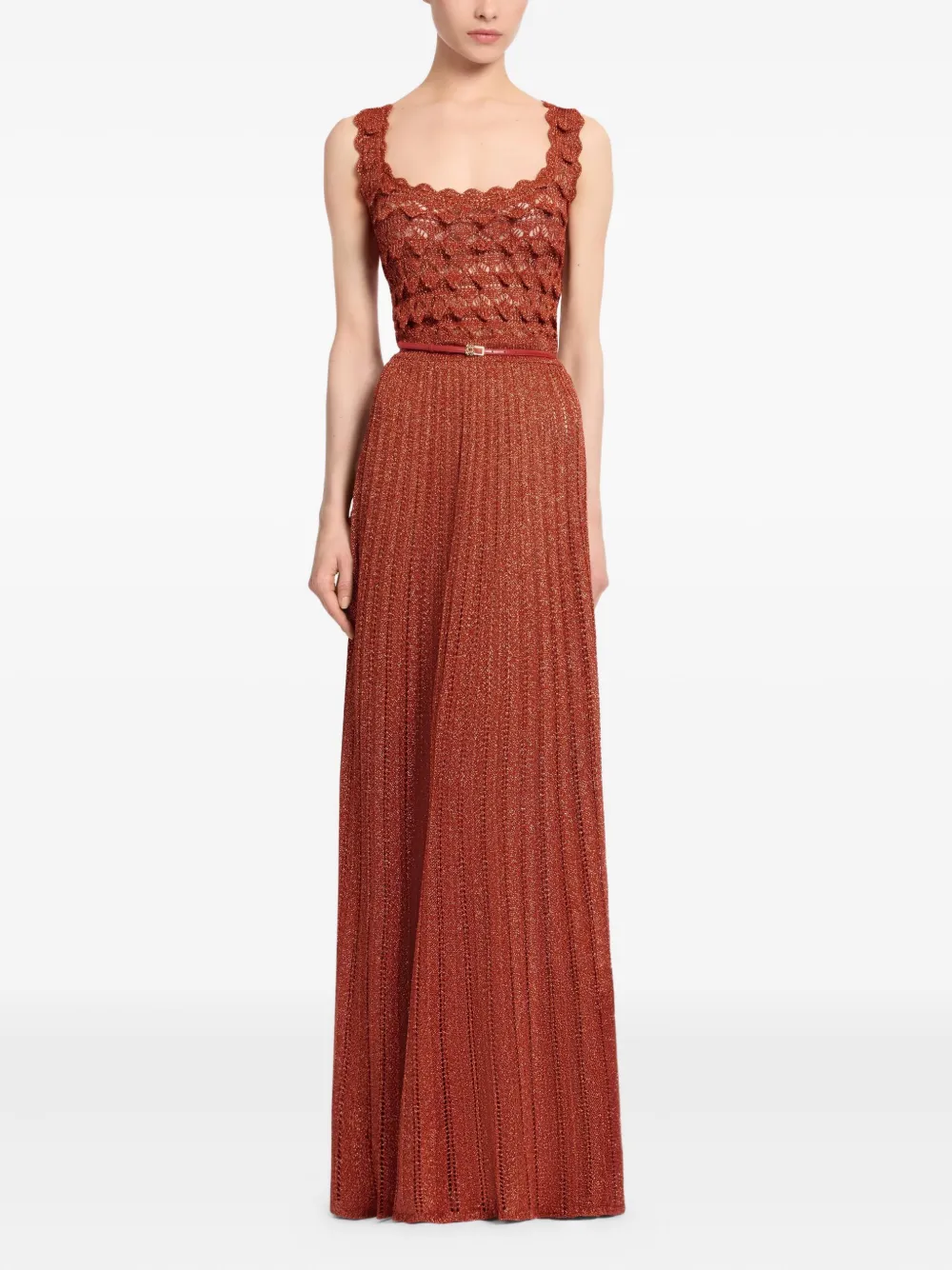 

Вязаное макси-платье Marchesa Elie Saab, оранжевый
