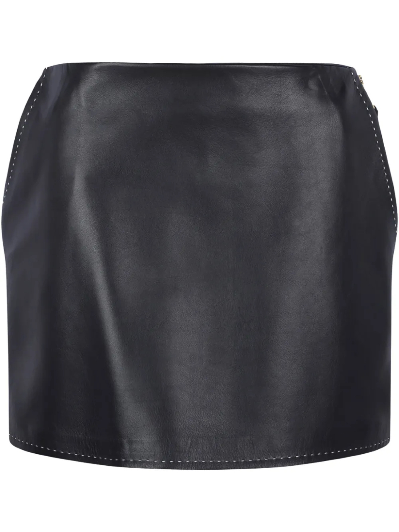 

Кожаная мини-юбка Elisabetta Franchi, черный