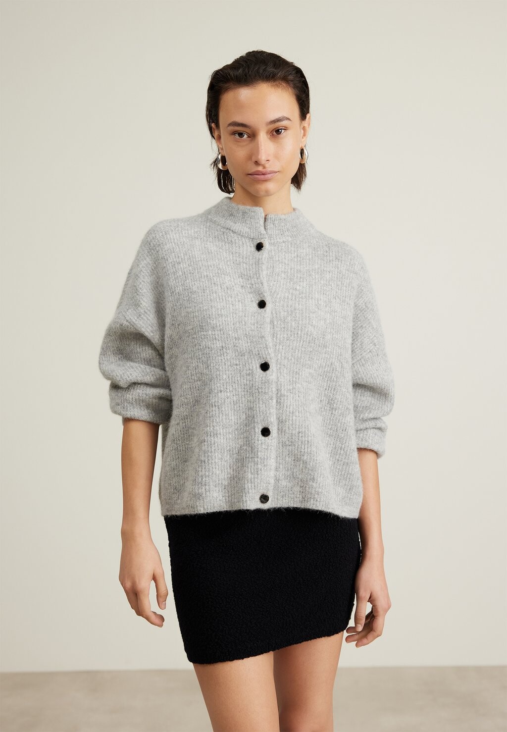 

Кардиган ALPHA SHORT CARDIGAN NOOS Gestuz, цвет light grey melange