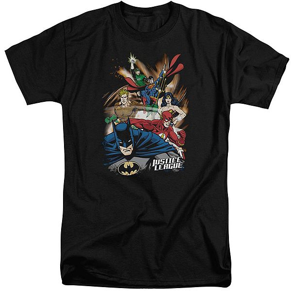 

Футболка с коротким рукавом adult tall starburst justice league of america Licensed Character