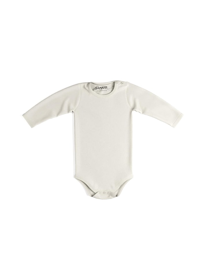 

Sämann Детский боди из 100% органического хлопка, застежка на кнопках, длинные рукава, не в рубчик, цвет «Кокосовое молоко»