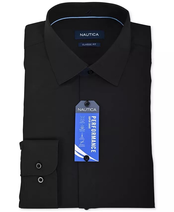 

Мужская классическая рубашка обычного кроя Nautica, черный