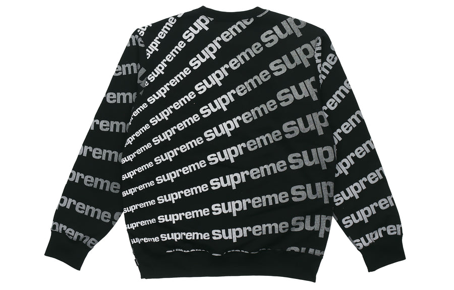Худи Supreme SS20 Week 1 Radial Crewneck Logo Full Print Round Neck Unisex Black, черный — фото 2