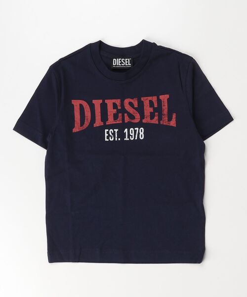 

Детская футболка с коротким рукавом, логотип DIESEL KIDS, темно-синий