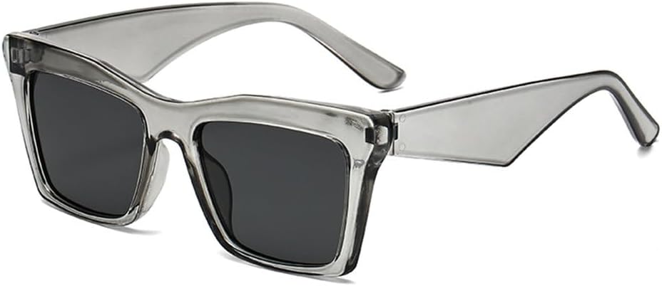 

Винтажные модные классические солнцезащитные очки для женщин, защита от УФ-излучения UV400, панк-очки для мужчин, простые солнцезащитные очки для женщин HHZZYVY, Clear Grey