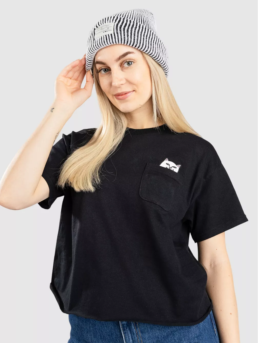 

Укороченная футболка с карманами Lord Nermal Ripndip, черный
