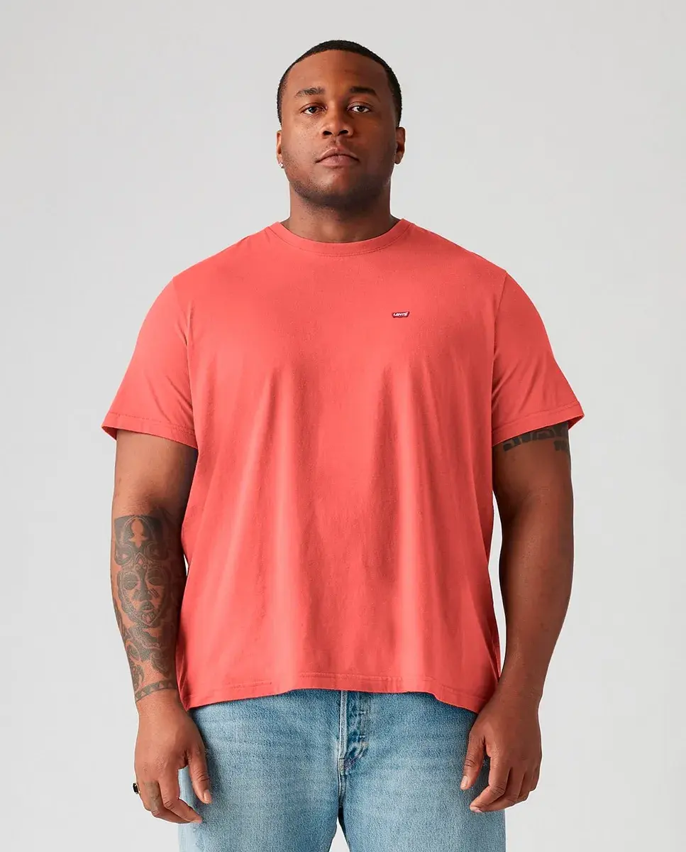 

Мужская футболка больших размеров с короткими рукавами и круглым вырезом Levi's, красный