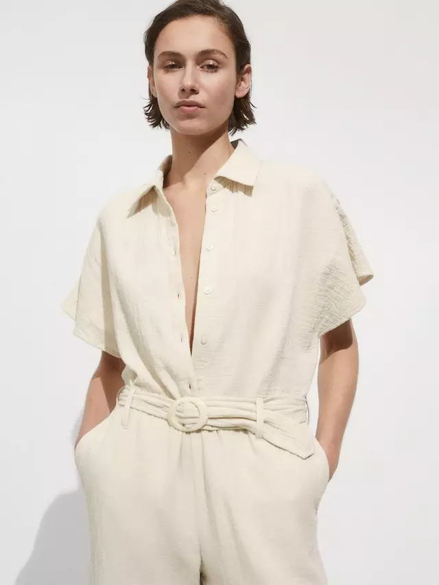 

Комбинезон Mango Bambie Shirt, кремовый