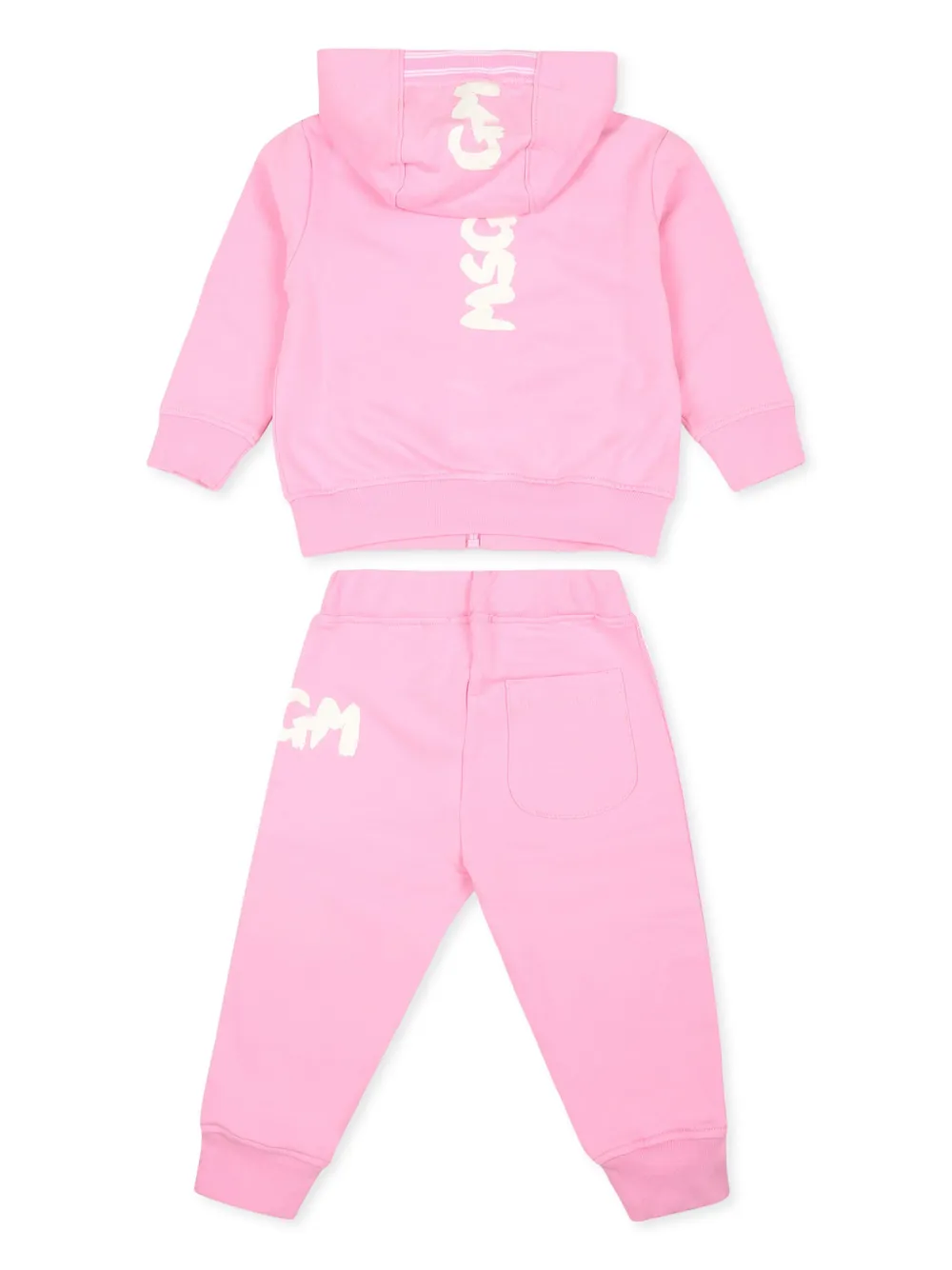 Спортивный костюм с логотипом MSGM Kids, розовый — фото 2