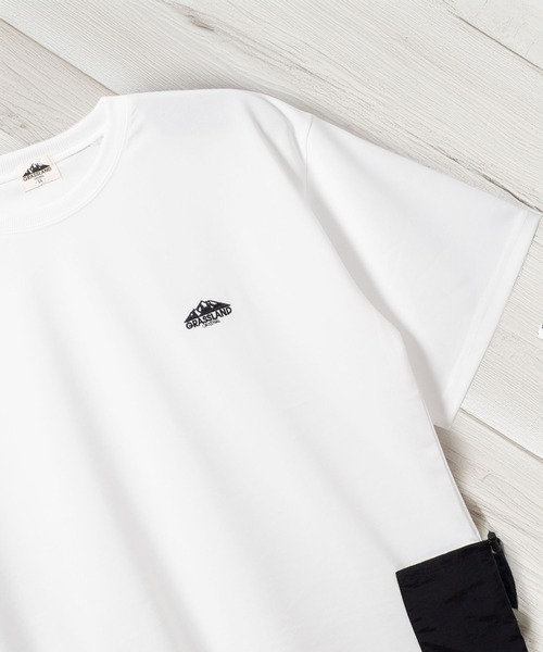 

Футболка с коротким рукавом, атласный нейлон, с карманом BAYBLO, белый