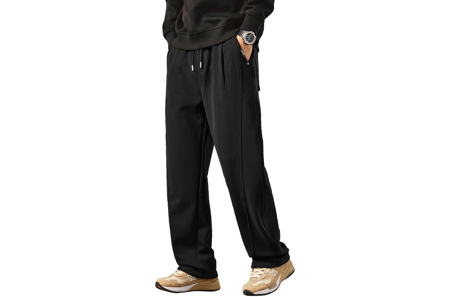 

Повседневные брюки Unisex Moderate Straight Fit Jeep, черный