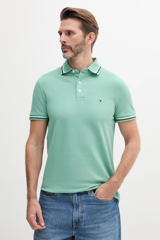 

Поло Tommy Hilfiger, зеленый