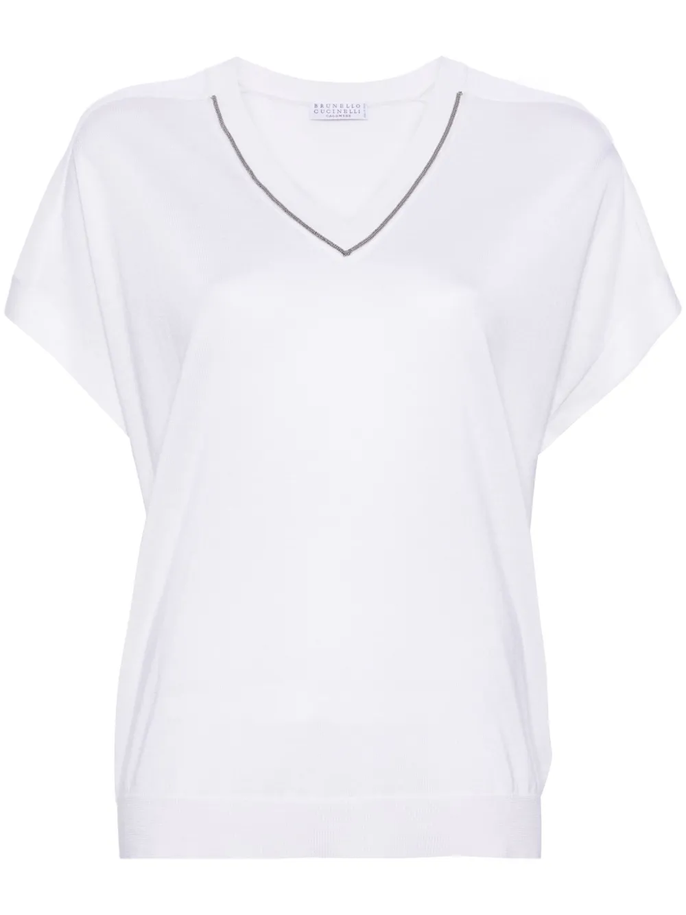 

Топ с бисером Brunello Cucinelli, белый