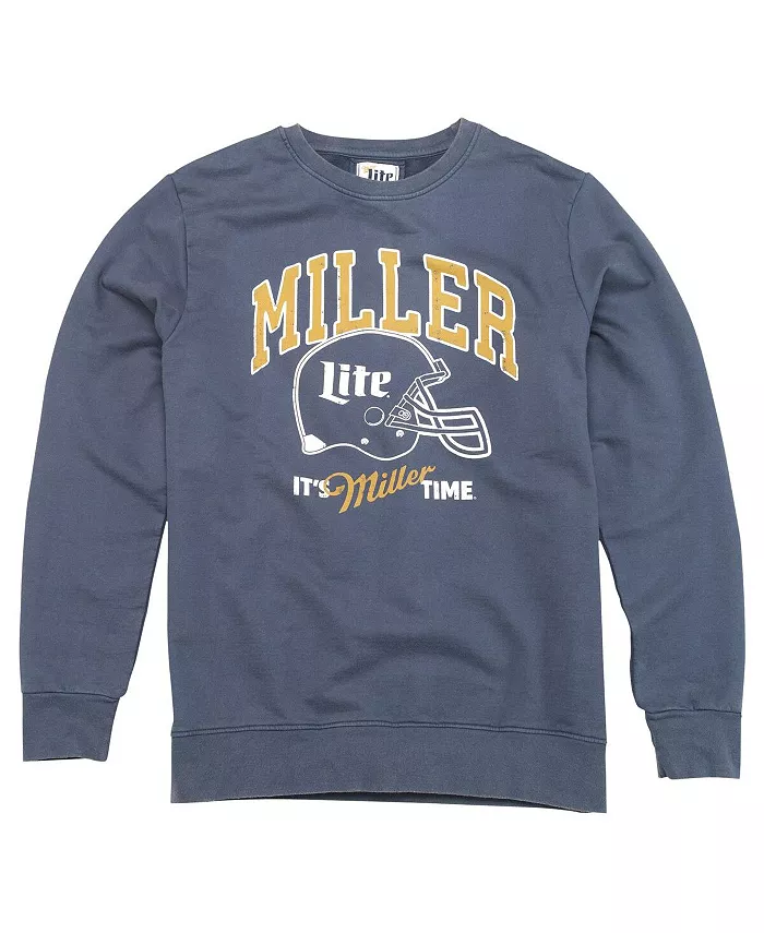 

Мужской флисовый свитшот с молнией Miller Lite Sunday в синем цвете American Needle