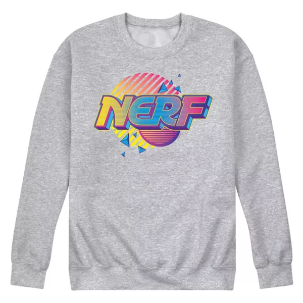 

Мужской флисовый свитер в стиле 90-х Nerf, серый