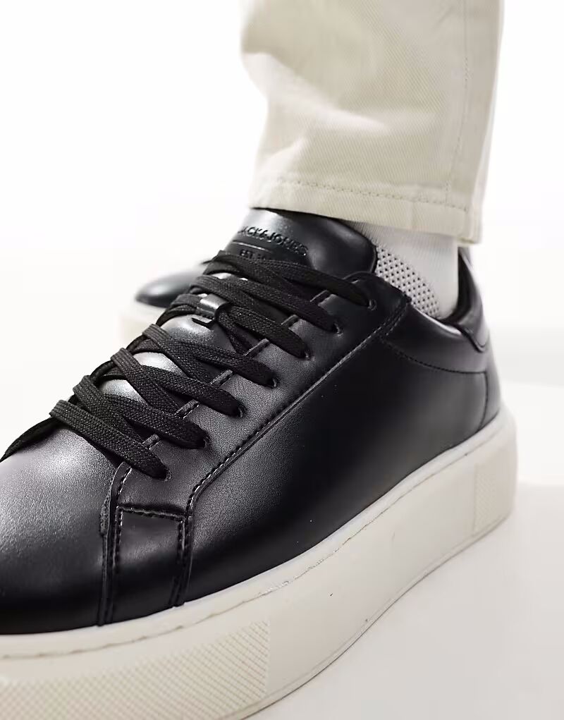 Кроссовки Jack & Jones из искусственной кожи черного цвета — фото 3