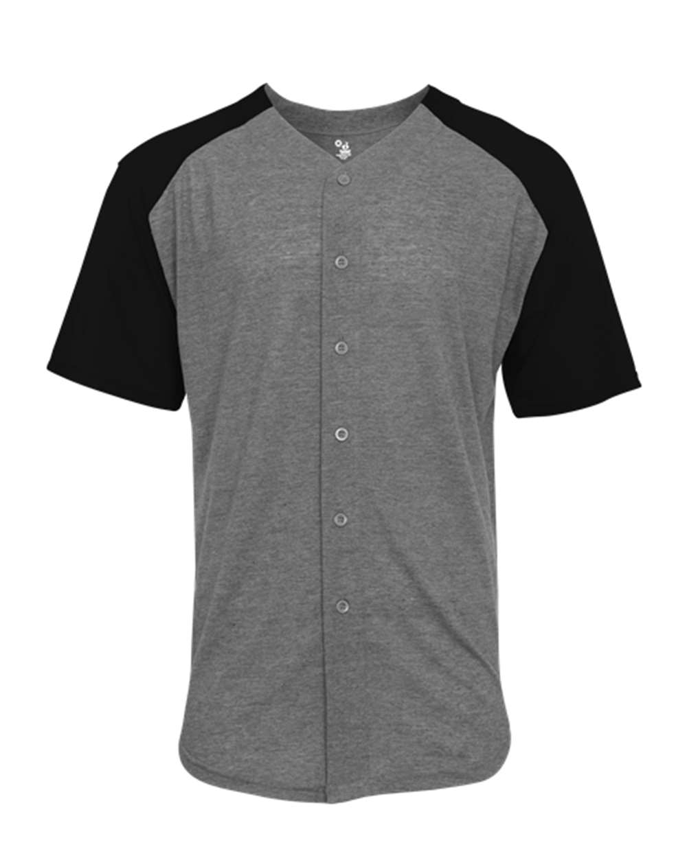 

Футболка Triblend Full Button Badger, цвет graphite/ black