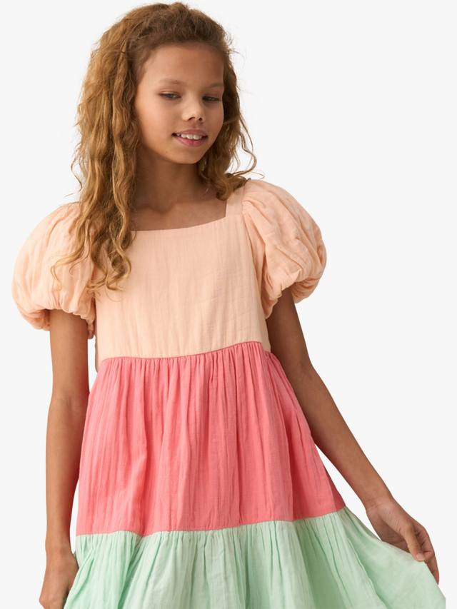 

Детское платье с цветными блоками Angel & Rocket, Multi