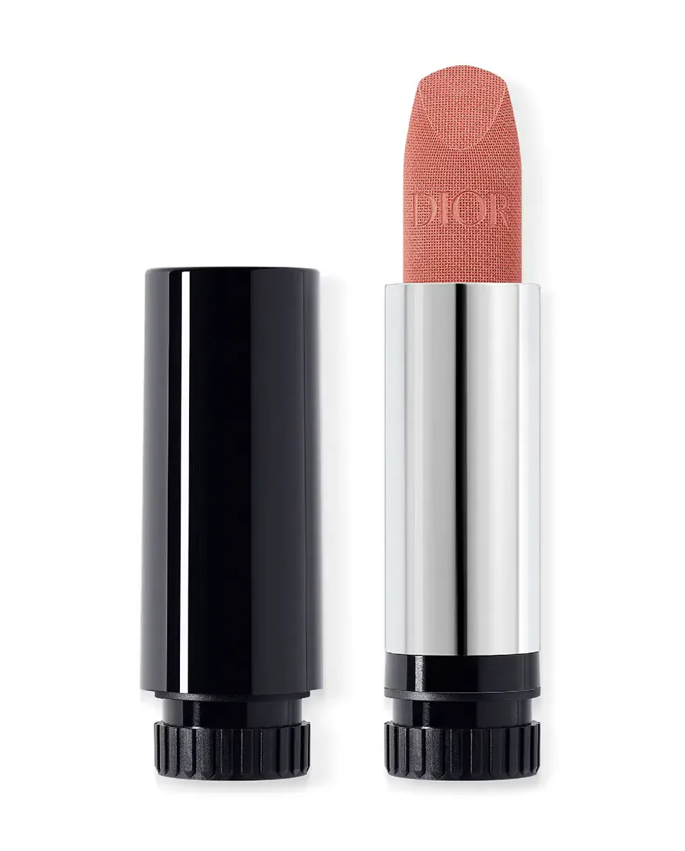 Пополнение запасов помады - 2 финиша: бархатный и сатиновый Dior, 100 Nude Look Aterciopelado