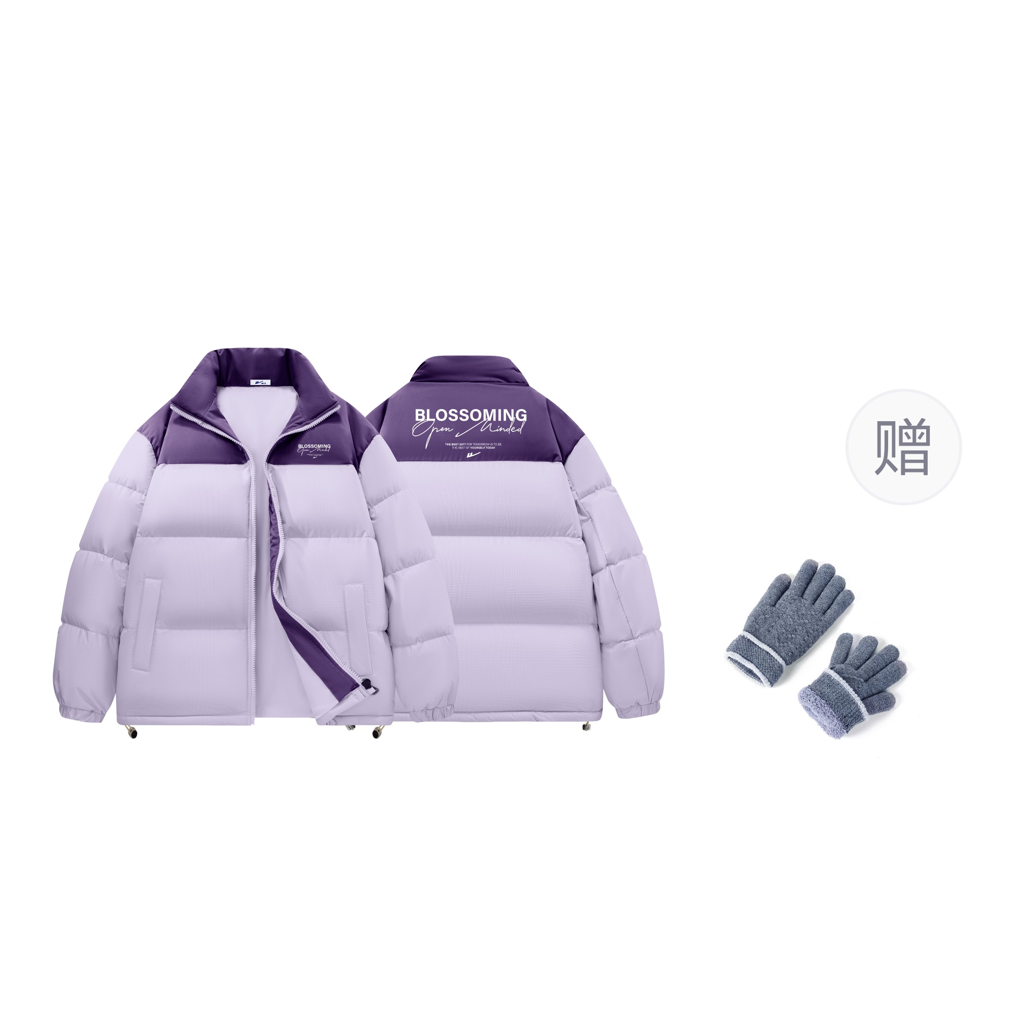 

WARRIOR Пуховик Unisex из коллекции Huichao Riding The Wind, Light Purple