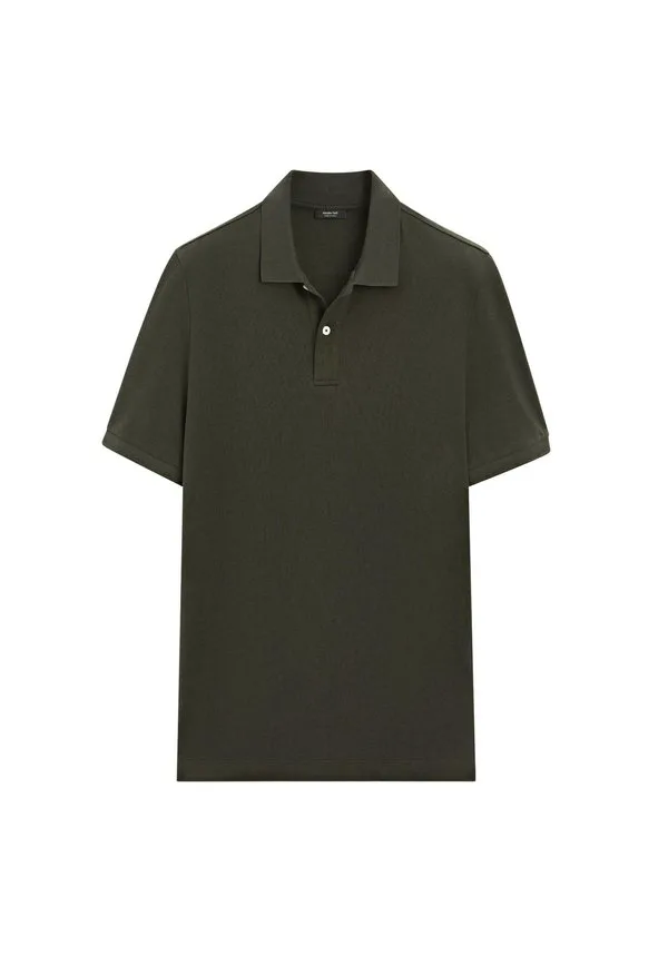 Рубашка-Поло с микротекстурой Massimo Dutti, Mottled Dark Green