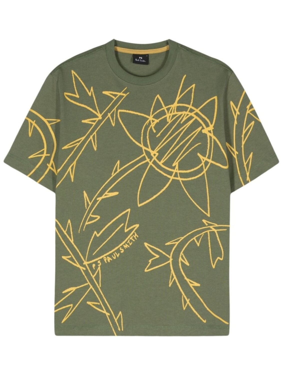 

PS Paul Smith футболка с цветочным рисунком, зеленый