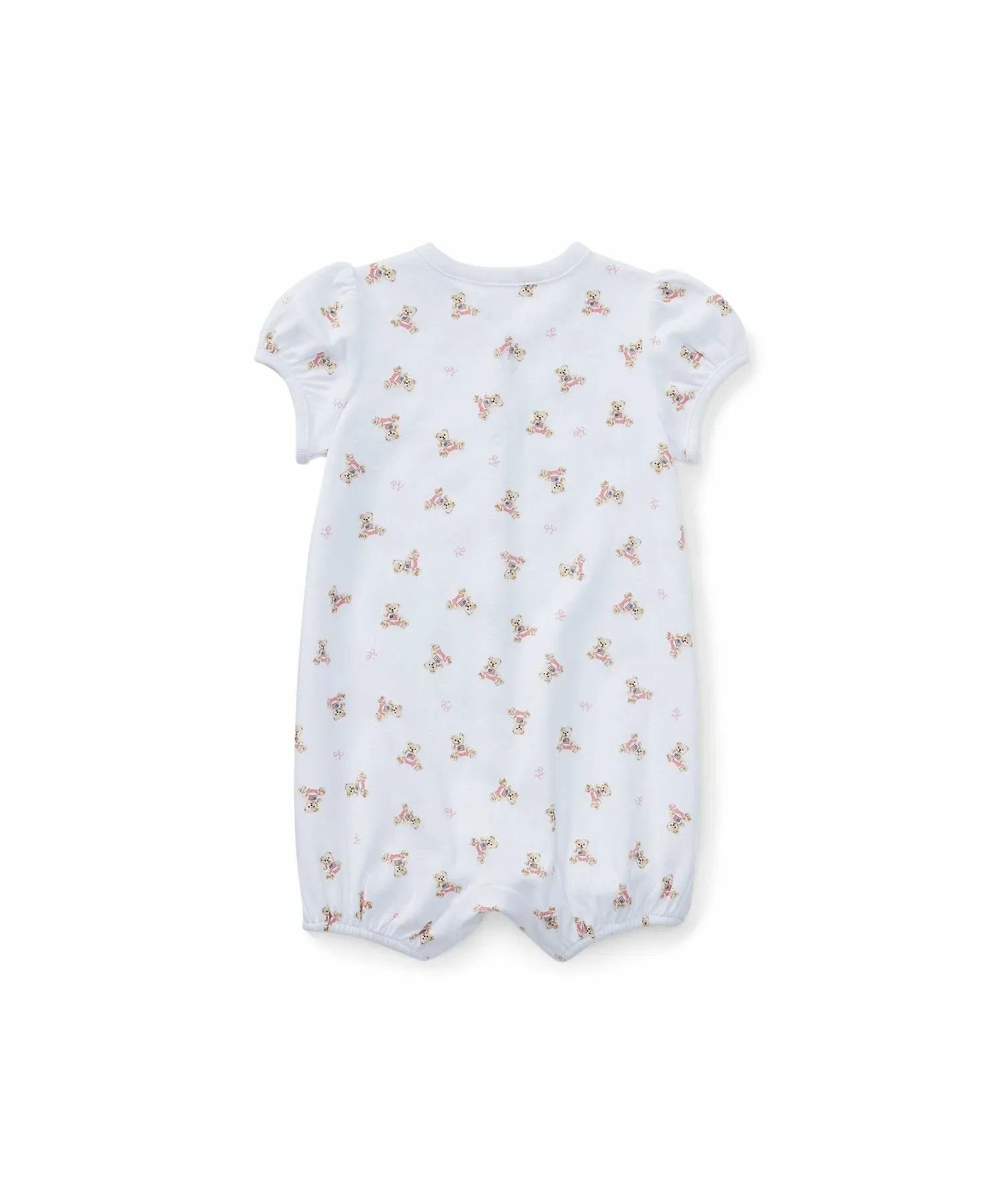 Детский хлопковый комбинезон polo bear Polo Ralph Lauren, 100 White — фото 3