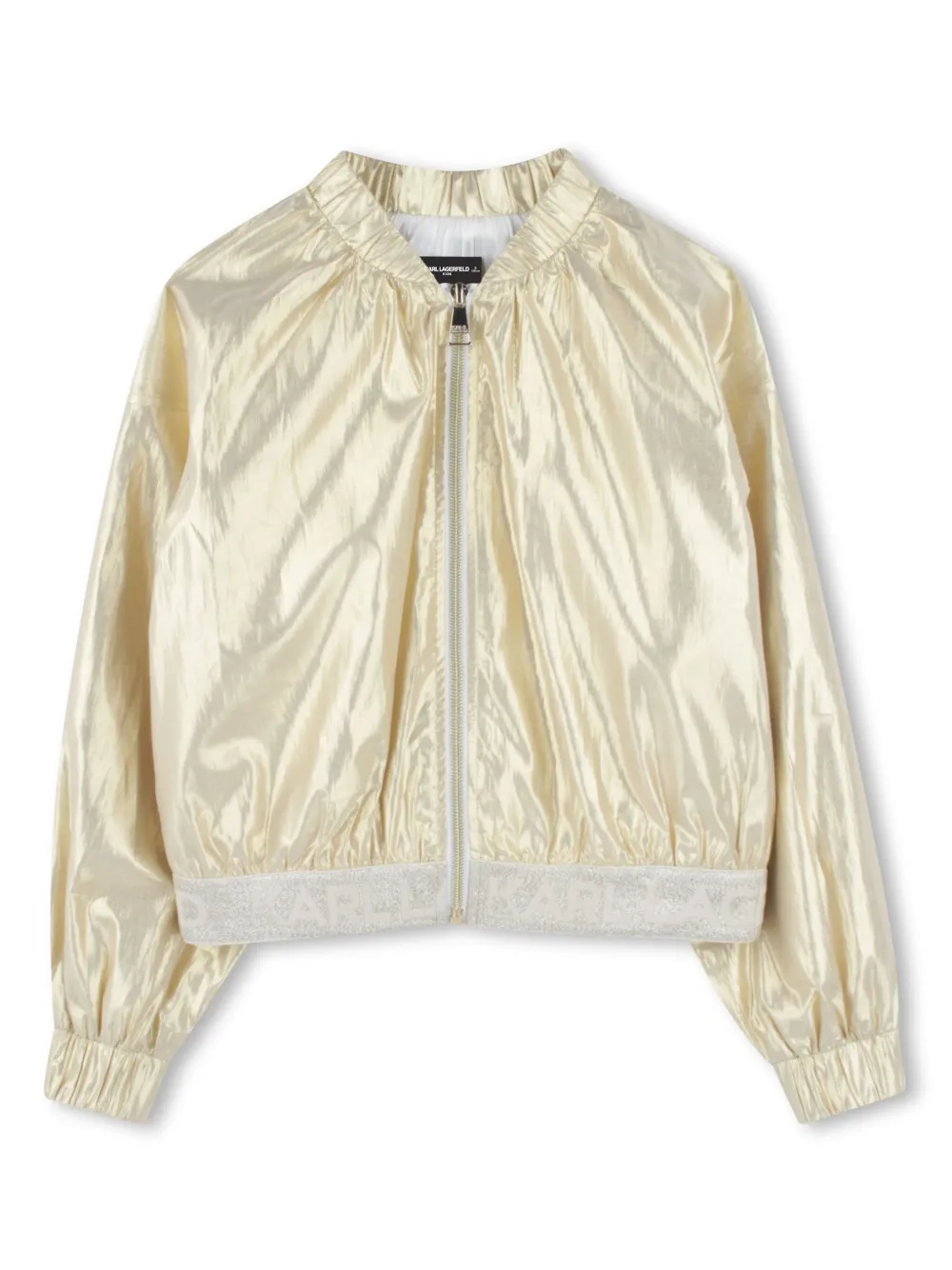 

Бомбер с эффектом металлик KARL LAGERFELD KIDS, золотой