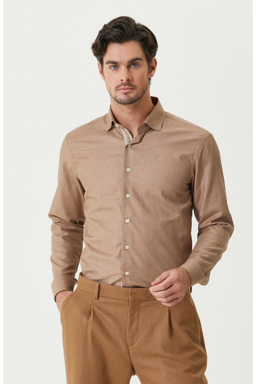 

Бежевая рубашка Network, бежевый