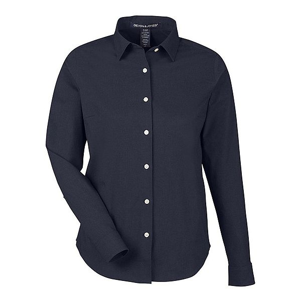 

Женская рубашка Crownlux Performance Spencer из поплина Devon & Jones, Navy Melange