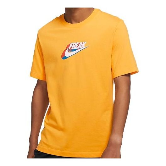 

Футболка giannis swoosh freak t-shirt 'gold' Nike, золотой