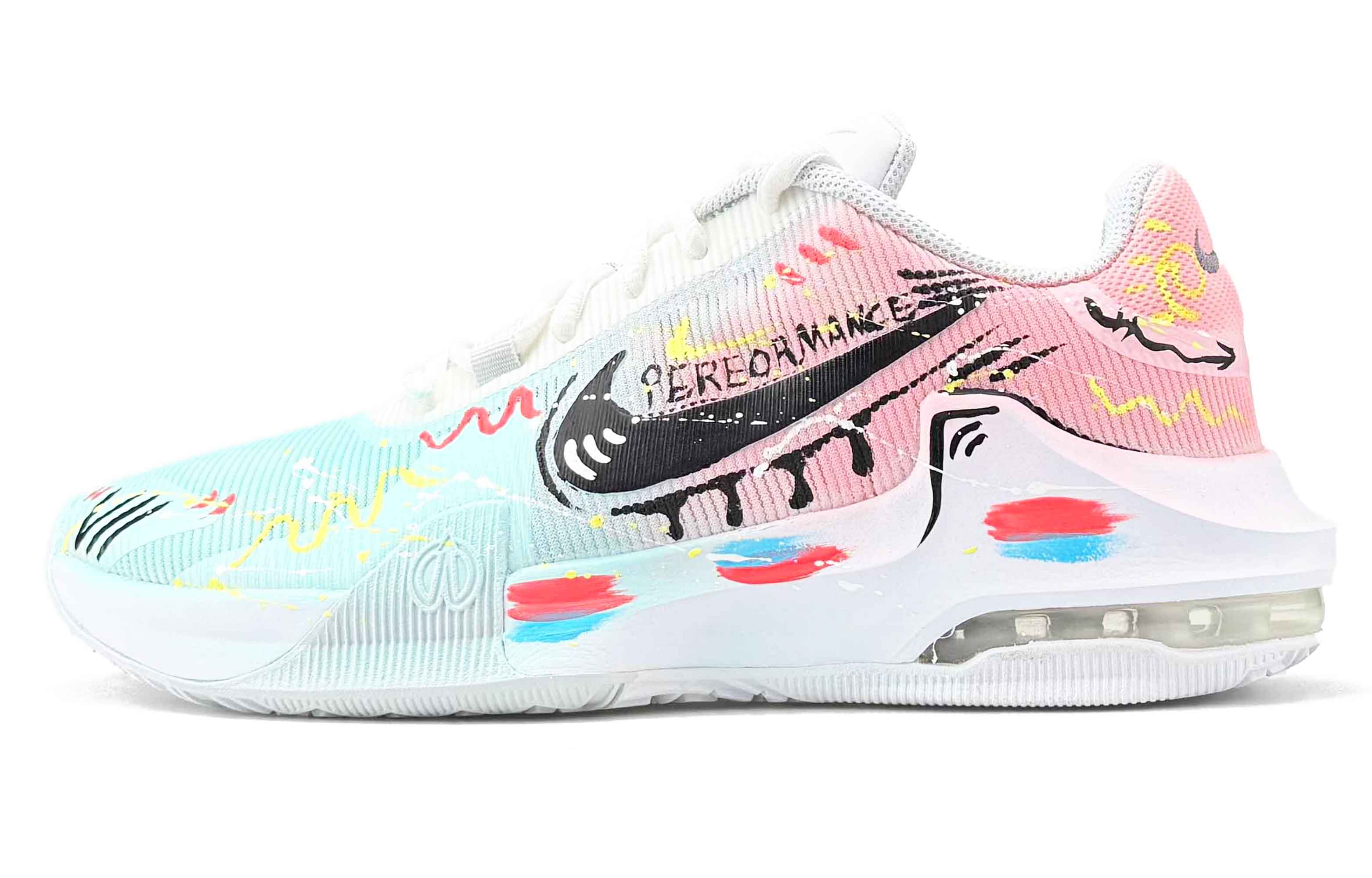 

Nike Баскетбольные кроссовки Air Max Impact 4 с низким верхом, устойчивые к истиранию, мужские, сине-розовые