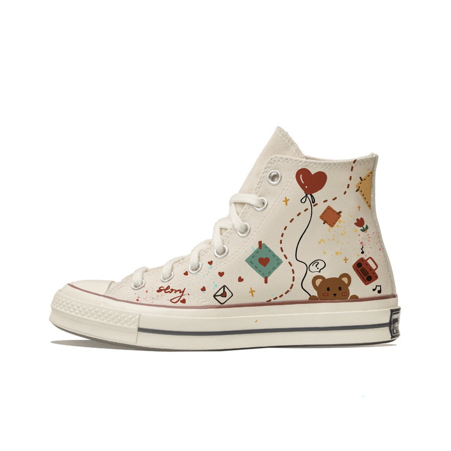 

1970-е годы Холщовые кеды унисекс с высоким берцем красного цвета Converse