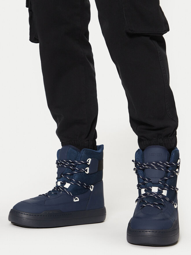 Зимние ботинки женские Moon Boot Park Sneaker комбинированные, темно-синий — фото 2