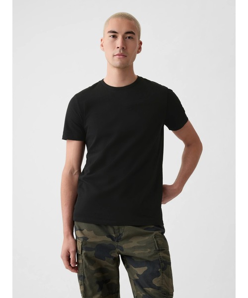 

Футболка с круглым вырезом и короткими рукавами, джерси GAP, черный