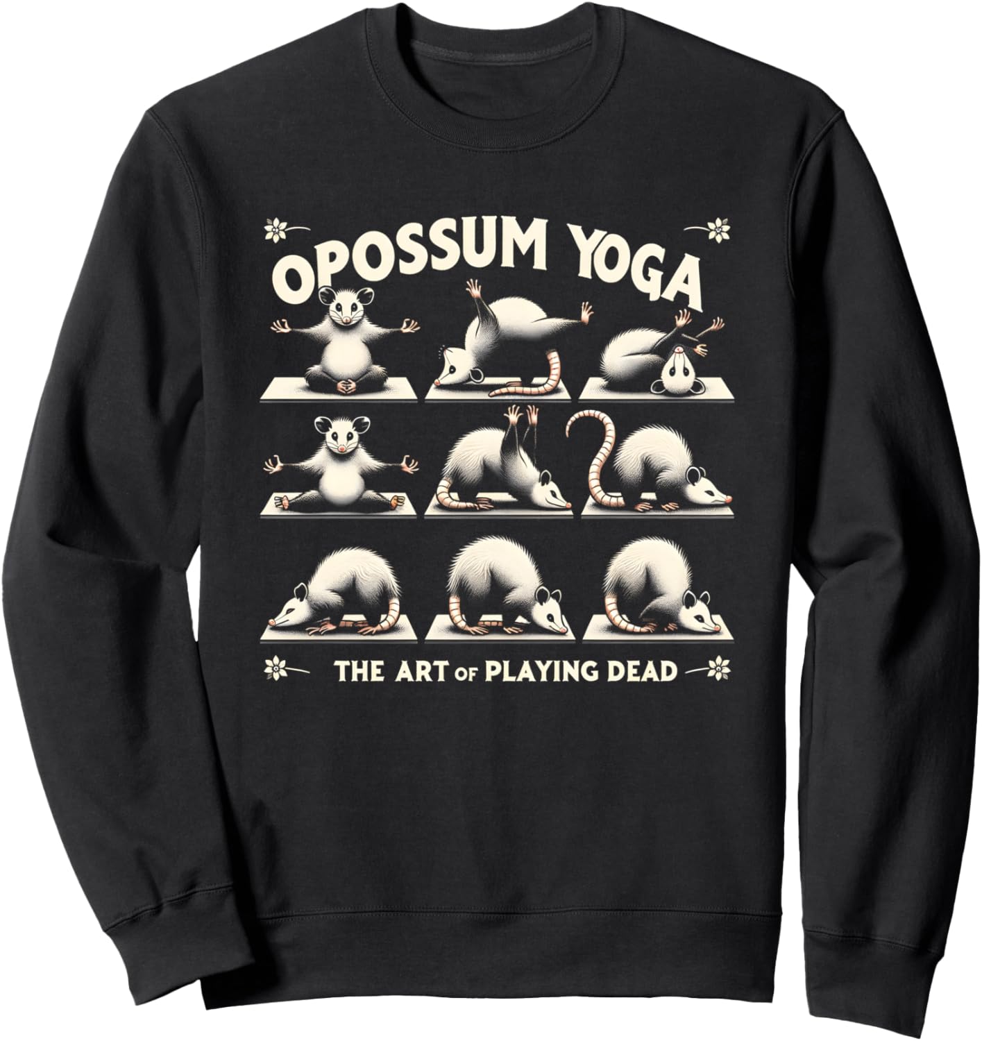 

Забавная толстовка с мемом про опоссума, йогу, лотос, медитацию, дзен Funny Possum Gifts, черный