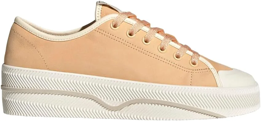 Мужские кожаные кроссовки Adidas Nizza 2 Low - оранжевые, оранжевый