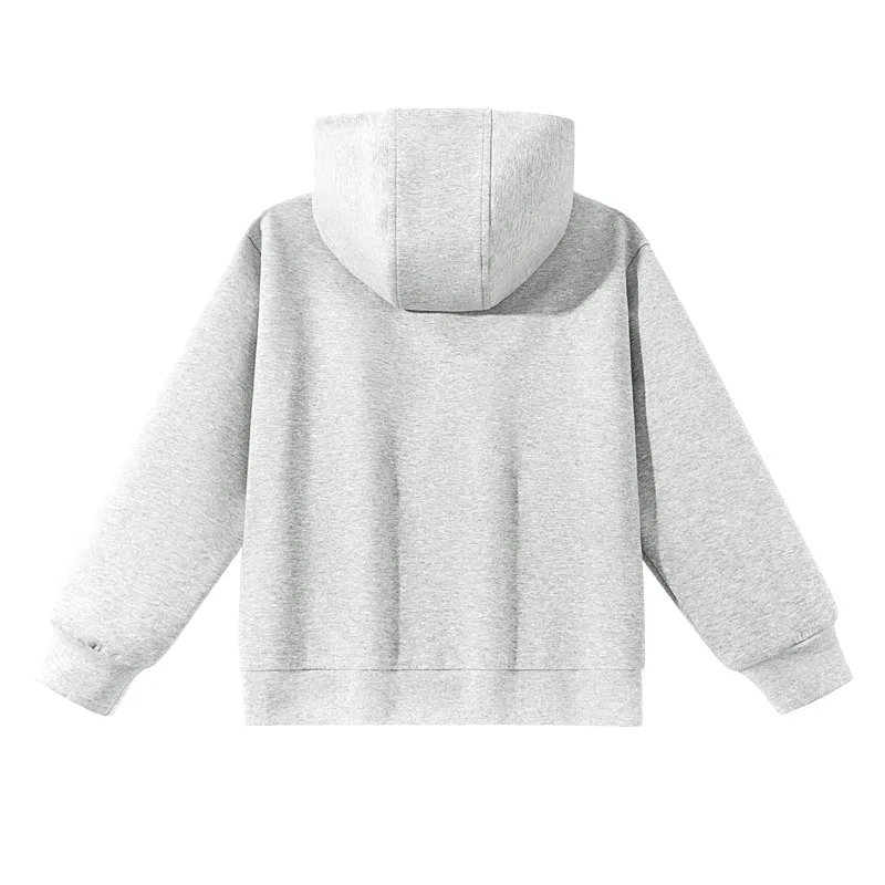 Детская толстовка с капюшоном PEAK Light Heather Gray/PK Red — фото 3
