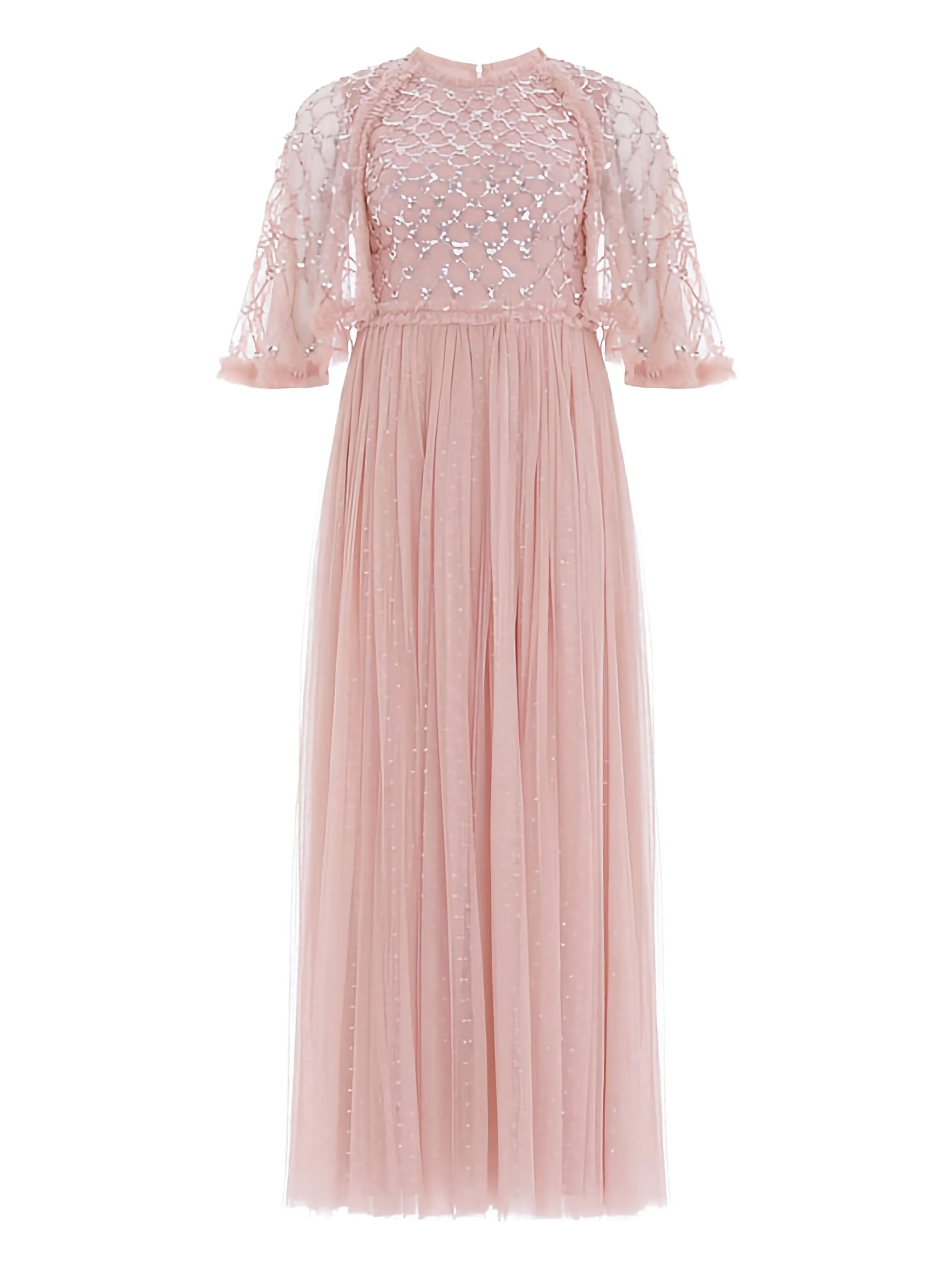 

Платье с пайетками Needle & Thread, розовый