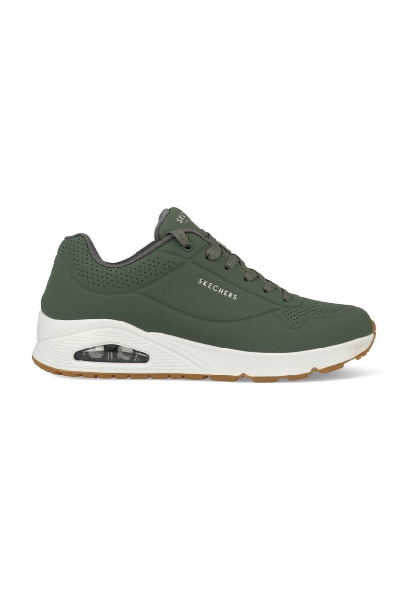 Низкие кроссовки Uno Skechers Sport, цвет olive durabuck trim — фото 4