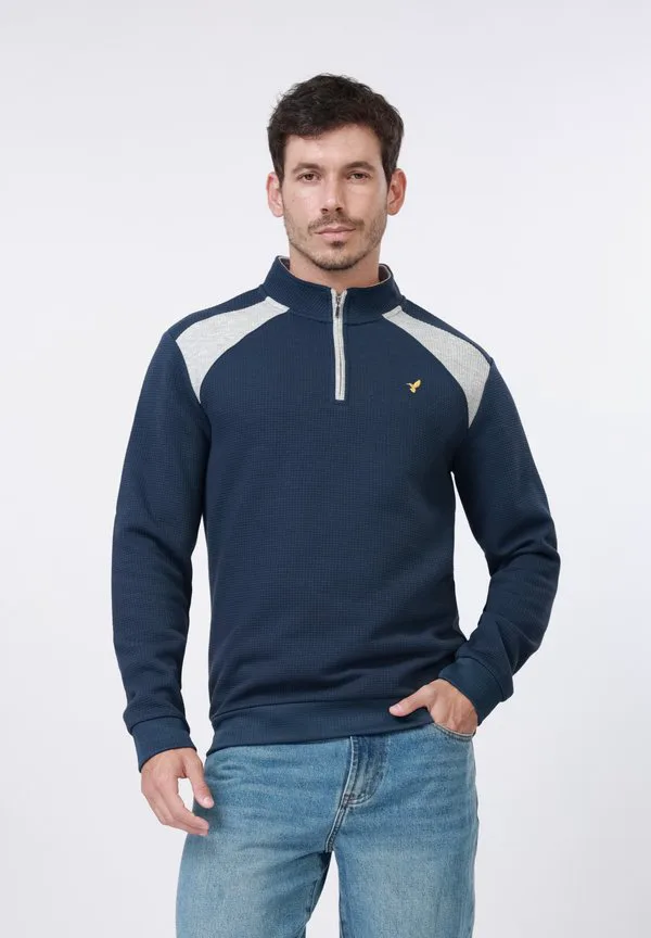 

Вафельная толстовка Pier One, Navy/Light Grey Melange, Серый, Вафельная толстовка Pier One, Navy/Light Grey Melange