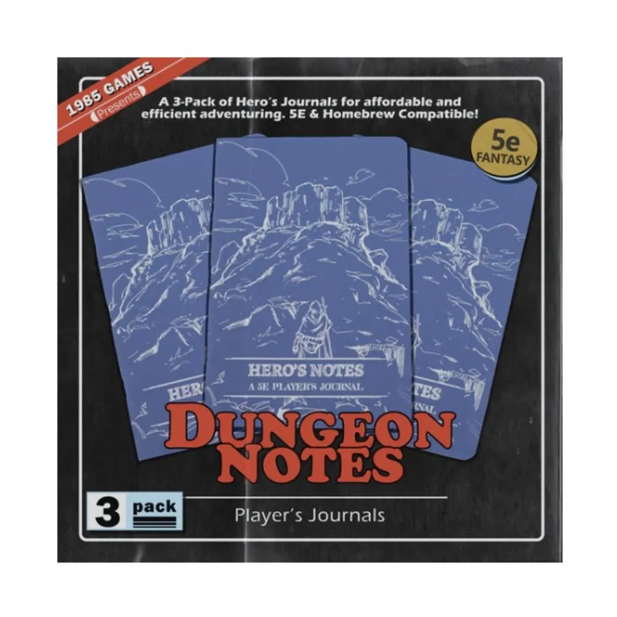 

Набор из 3 журналов героя — синий, Dungeon Notes & Sticky Notes