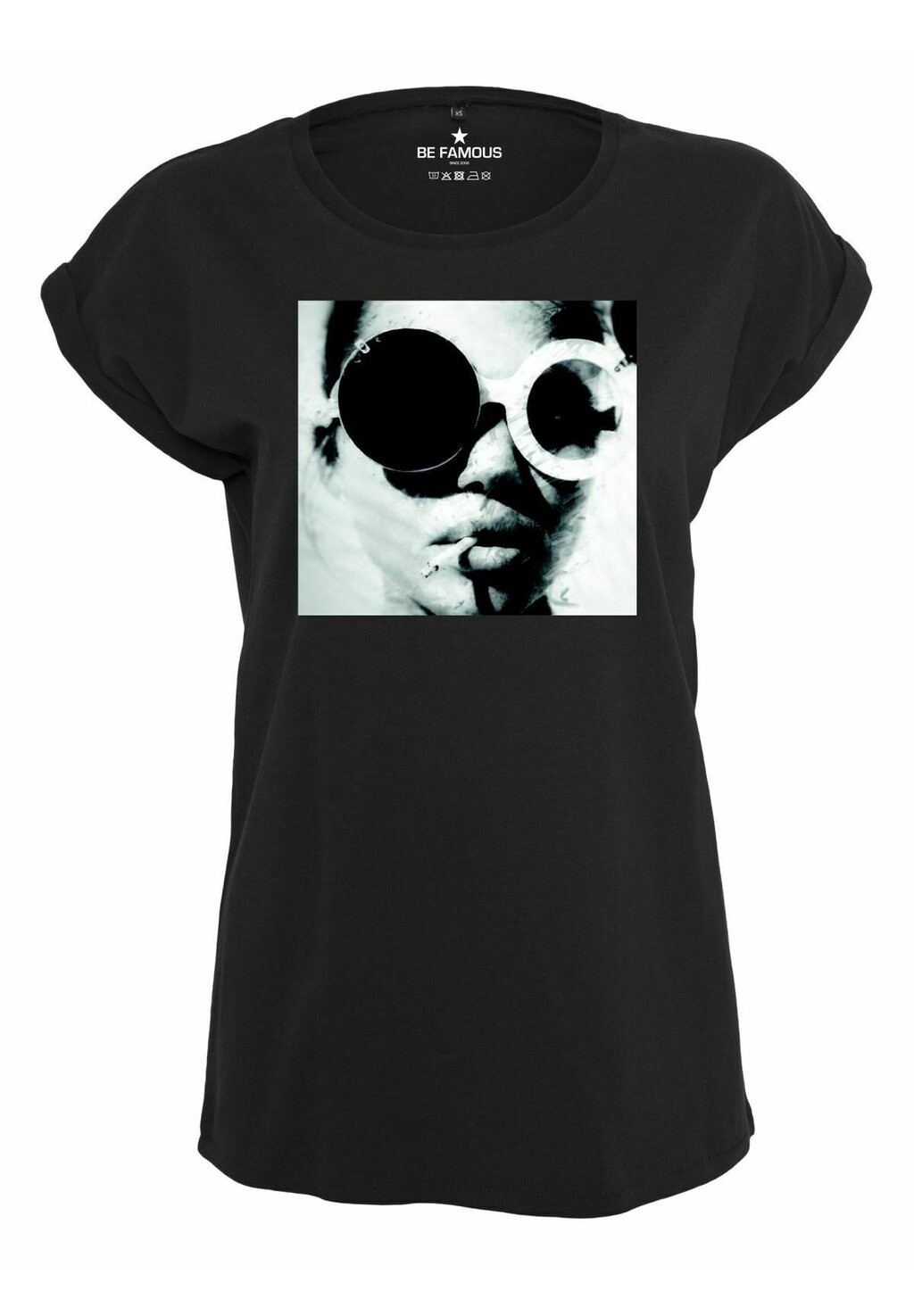 

Футболка с принтом CLASSIC ROLL UP GLASSES Be Famous, цвет black