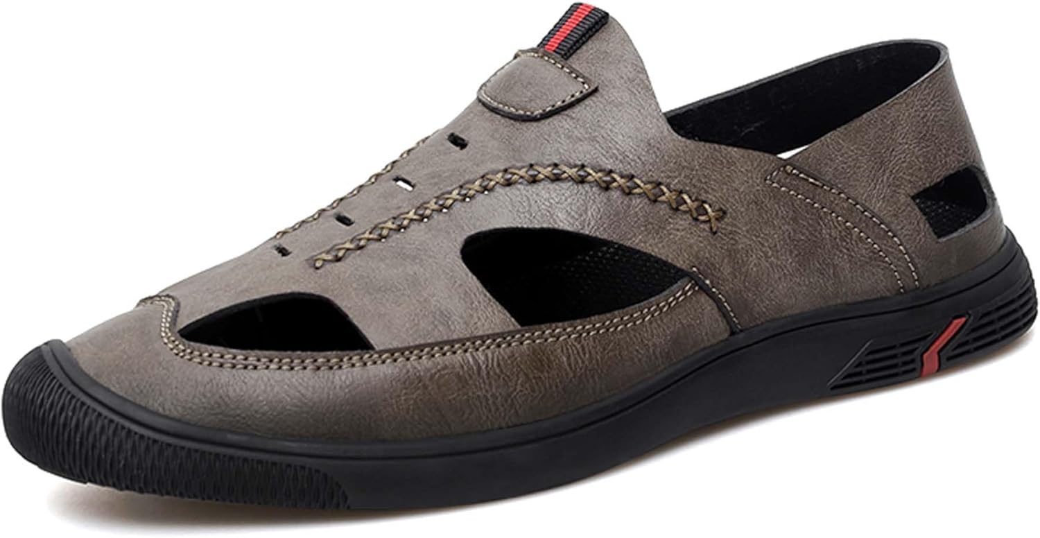 

Мужские спортивные сандалии, модный дизайн с вырезами, дышащие, быстро сохнущие, летние, для активного отдыха на свежем воздухе, для бассейна, пляжа, обувь типа «рыбак», повседневные закрытые сандалии Generic, хаки