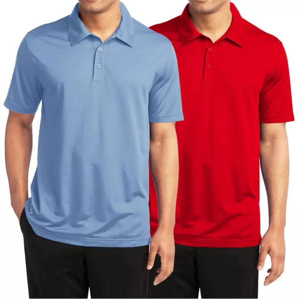 

Мужские влагоотводящие поло для гольфа Harvic, 2 шт Galaxy, цвет light blue red