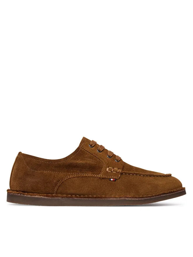 Tommy Hilfiger Замшевые туфли-дерби Stitchdown FM0FM05841 коричневого цвета