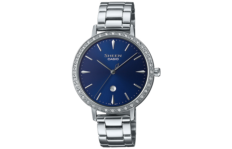 

CASIO Часы Women's SHEEN Blue Watch SHE-4535D-2AU, Blue Dial